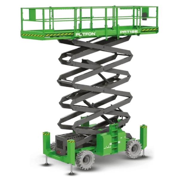 Platfon PRT18E large-deck electric rough-terrain scissor lift with 17.95 m working height